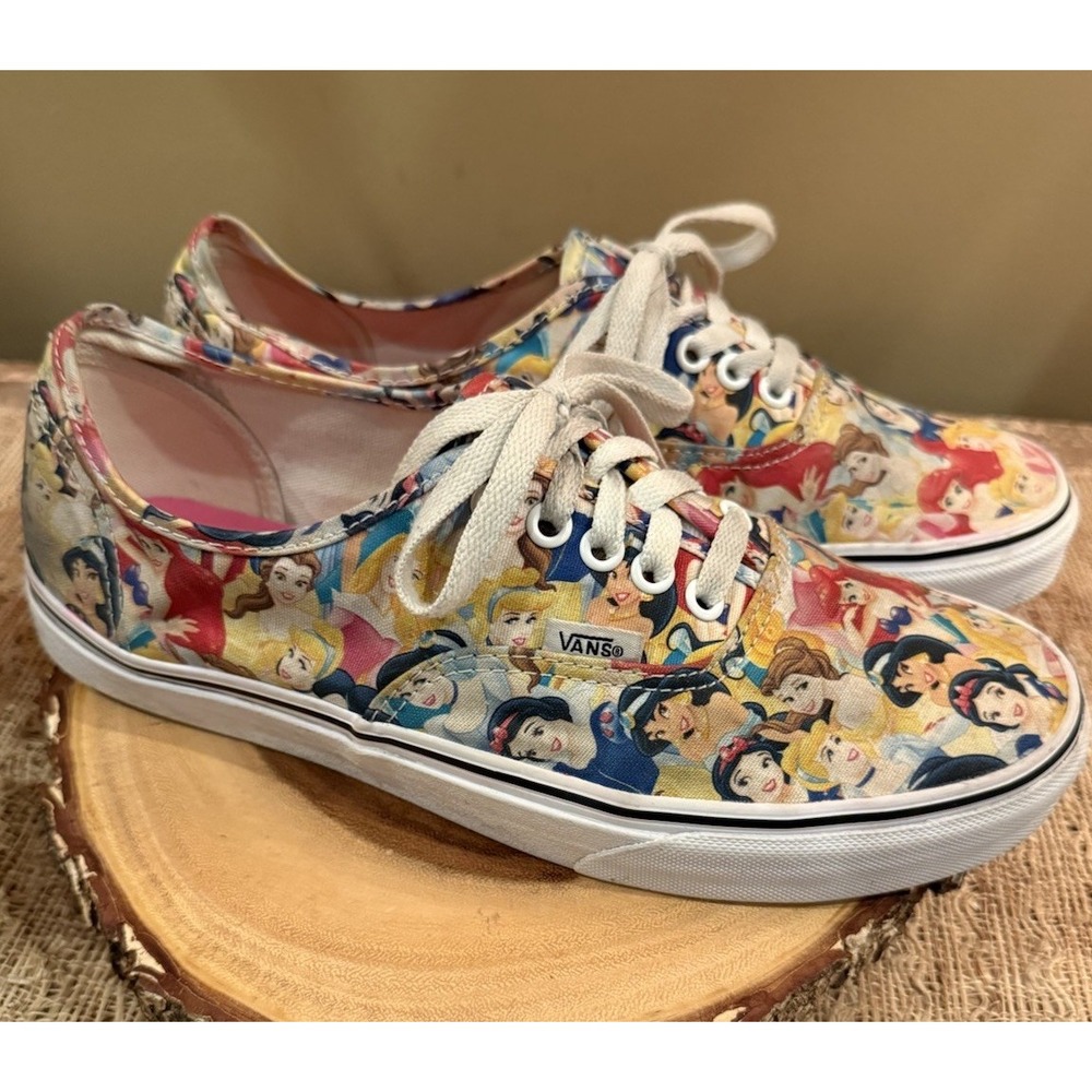 Vans Collab X Disney Princess Multi Collage Canvas Sneakers Womens 10 Rare